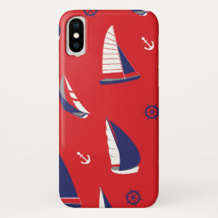 Lean Sailboat Pattern iPhone X Hoesje