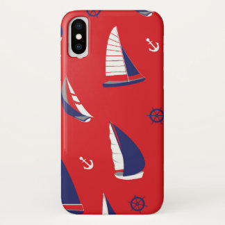 Lean Sailboat Pattern iPhone X Hoesje