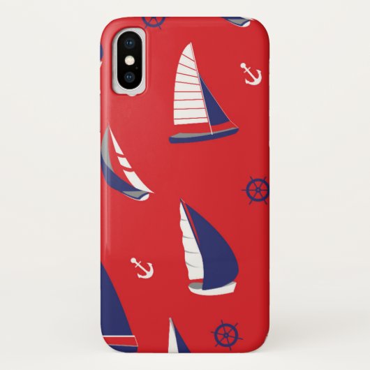 Lean Sailboat Pattern Case-Mate iPhone Case (Achterkant)