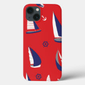 Lean Sailboat Pattern Case-Mate iPhone Case (Achterkant)