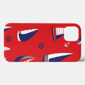Lean Sailboat Pattern Case-Mate iPhone Case (Achterkant (horizontaal))