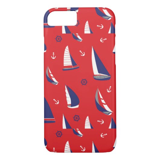 Lean Sailboat Pattern Case-Mate iPhone Case (Achterkant)