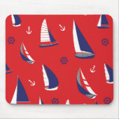Lean Sailboat Pattern Muismat (Voorkant)