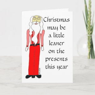 Lean Santa Christmas Wenskaart Feestdagen Kaart