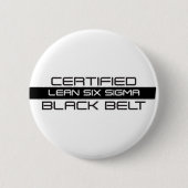 Lean Six Sigma Black Belt Ronde Button 5,7 Cm (Voorkant)
