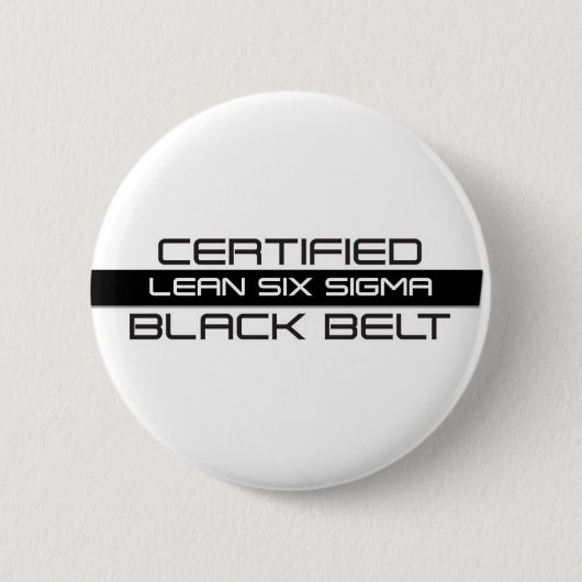 Lean Six Sigma Black Belt Ronde Button 5,7 Cm (Voorkant)