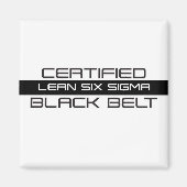 Lean Six Sigma Certified Black Belt Magneet (Voorkant)