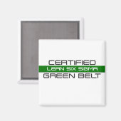 Lean Six Sigma Certified Green Belt Magneet (Voorkant / Achterkant)