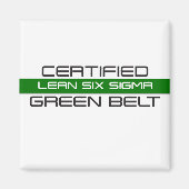 Lean Six Sigma Certified Green Belt Magneet (Voorkant)