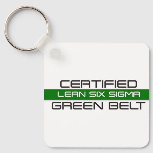 Lean Six Sigma Certified Green Belt Sleutelhanger (Voorkant)