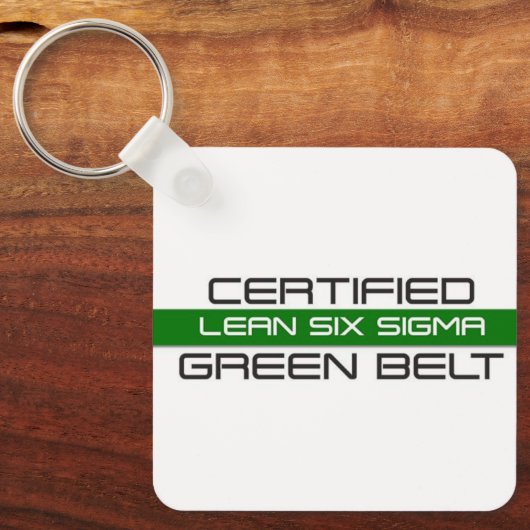 Lean Six Sigma Certified Green Belt Sleutelhanger (Voorkant)