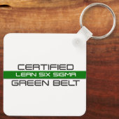 Lean Six Sigma Certified Green Belt Sleutelhanger (Achterkant)