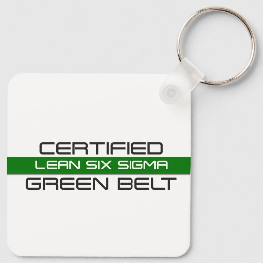 Lean Six Sigma Certified Green Belt Sleutelhanger (Achterkant)