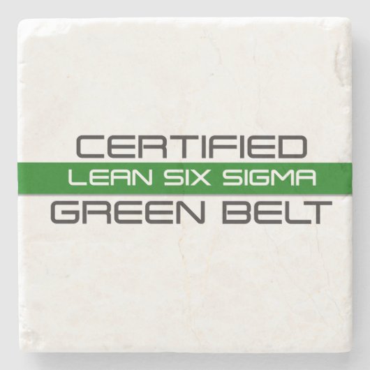 Lean Six Sigma Certified Green Belt Stenen Onderzetter (Voorkant)