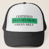 Lean Six Sigma Certified Green Belt Trucker Pet (Voorkant)