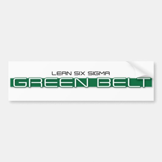 Lean Six Sigma Green Belt Bumpersticker (Voorkant)