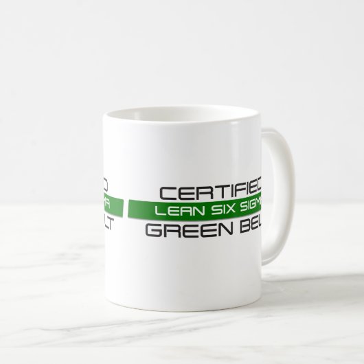 LEAN Six Sigma Green Belt Coffee Mok (Voorkant rechts)