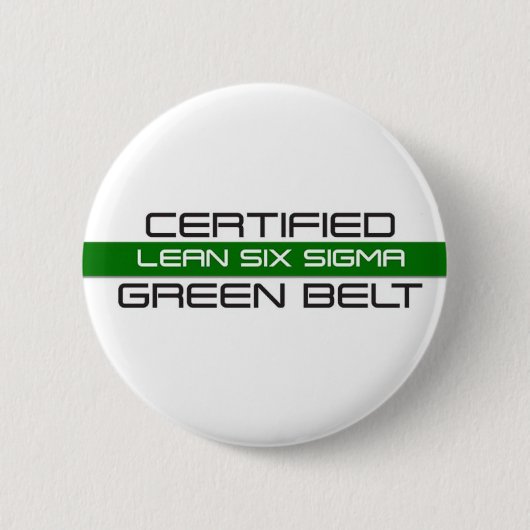 Lean Six Sigma Green Belt Ronde Button 5,7 Cm (Voorkant)