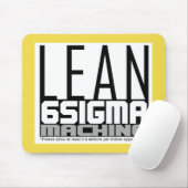 Lean Six Sigma-machine (geel) Muismat (Met muis)