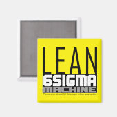 Lean Six Sigma Machine gele riemmagneet Magneet (Voorkant / Achterkant)