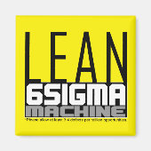 Lean Six Sigma Machine gele riemmagneet Magneet (Voorkant)