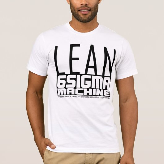 LEAN Six Sigma-machine T-shirt (Voorkant)
