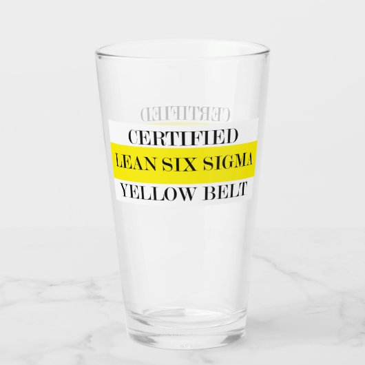 Lean Six Sigma Yellow Belt Glas (Achterkant)