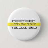 Lean Six Sigma Yellow Belt Ronde Button 5,7 Cm (Voorkant)