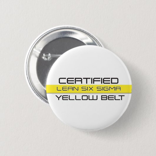 Lean Six Sigma Yellow Belt Ronde Button 5,7 Cm (Voorkant /achterkant)