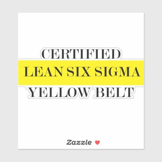 Lean Six Sigma Yellow Belt Sticker (Vel)