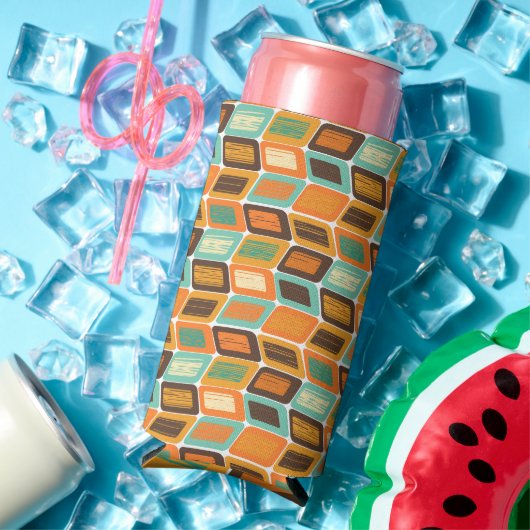 Lean uit de jaren zeventig seltzer blikjeskoeler (Insitu Zomer)