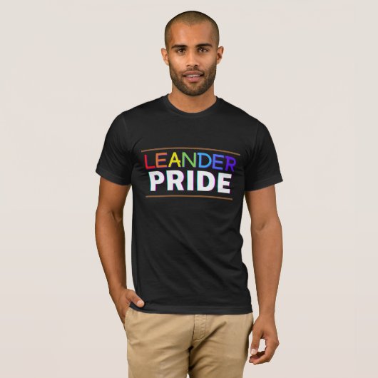 Leander PRIDE, BIPOC LGBTQ+ shirt (Voorkant volledig)