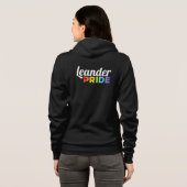 Leander Pride black zip-front hoodie (Achterkant volledig)