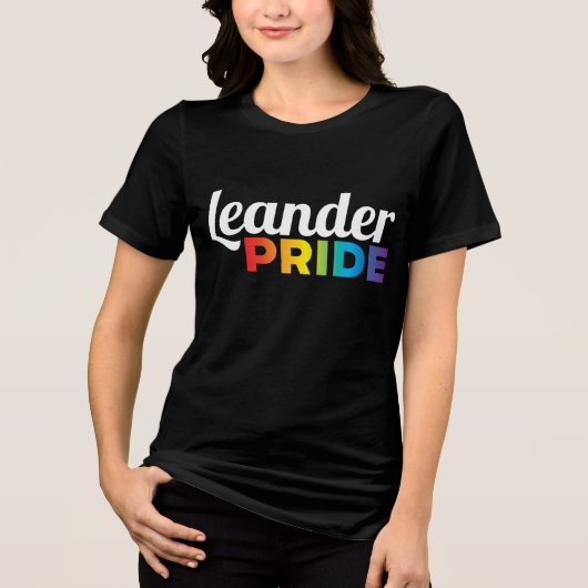 Leander Pride T-shirt (dames) Tri-Blend shirt (Voorkant)
