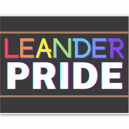 Leander PRIDE Vinyl Sticker (Voorkant)