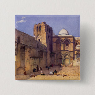 Leander Russ De Kerk van het Heilige Graf Vierkante Button 5,1 Cm