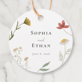 Leander Wildflower bruiloft Bedankjes Labels