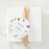 Leander Wildflower bruiloft Bedankjes Labels (In situ)