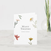 Leander Wildflower bruiloft Bedankkaart (Voorkant)