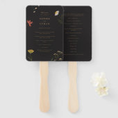 Leander Wildflower Bruiloft Handwaaier (Voorkant en achterkant)