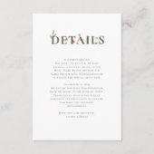 Leander Wildflower bruiloft Informatiekaartje (Voorkant)