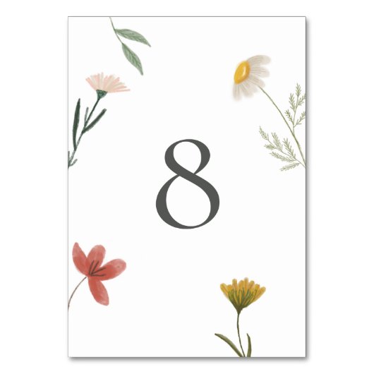 Leander Wildflower bruiloft Kaart (Voorkant)