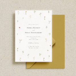 Leander Wildflower bruiloft Kaart