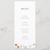 Leander Wildflower bruiloft Menu (Voorkant)