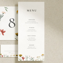 Leander Wildflower bruiloft Menu
