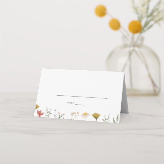 Leander Wildflower bruiloft Plaatskaartje (Voorkant)