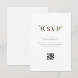 Leander Wildflower bruiloft RSVP Kaartje