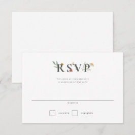 Leander Wildflower bruiloft RSVP Kaartje