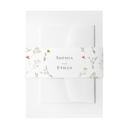 Leander Wildflower bruiloft Uitnodigingen Wikkel