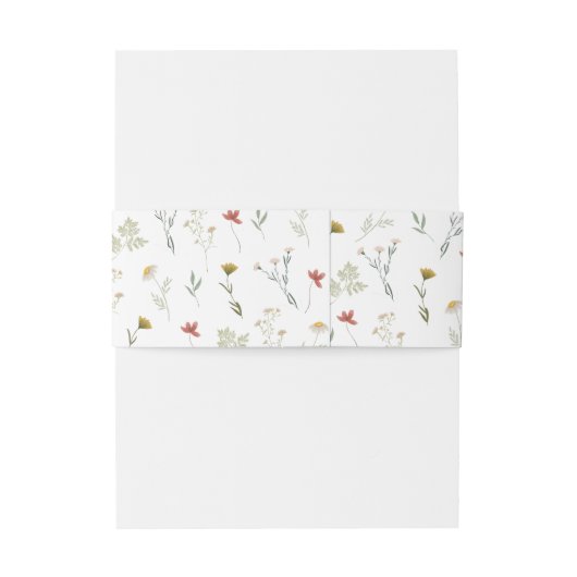 Leander Wildflower bruiloft Uitnodigingen Wikkel (Achterkant Voorbeeld)